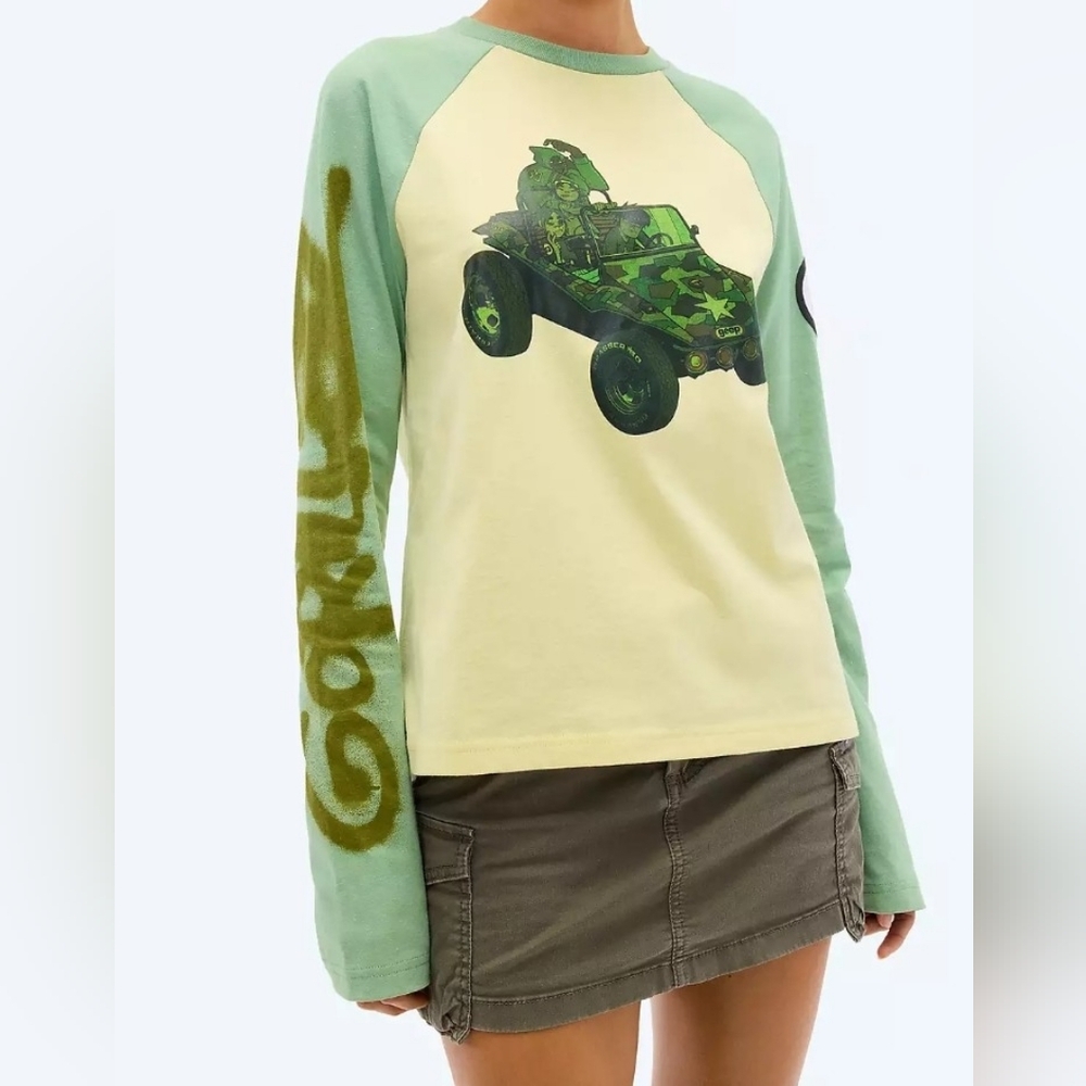 MARC JACOBS HEAVEN GORILLAZ 2001 RAGLAN TEE